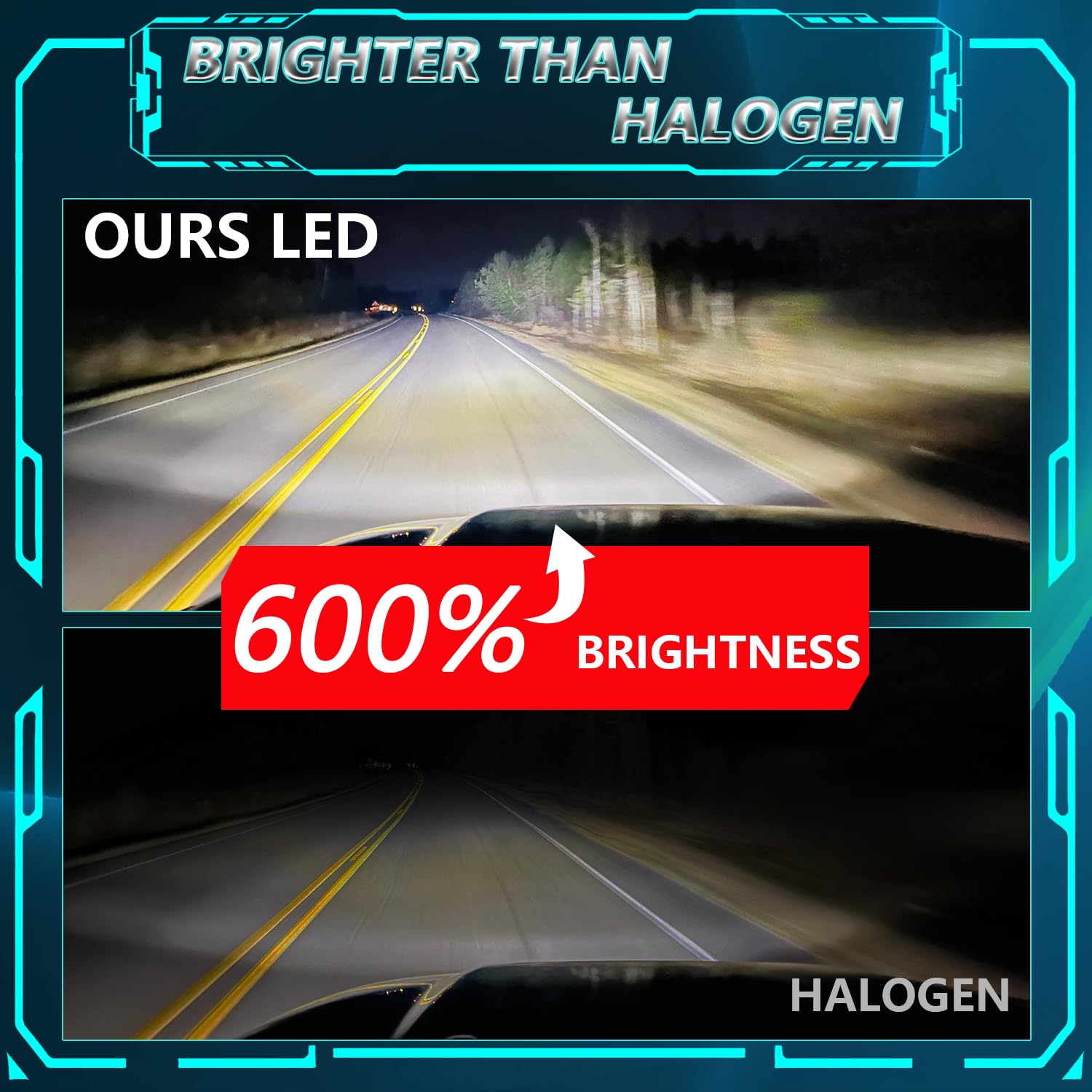 Ampoule H7 LED, 120W 30000LM 6000K Blanc Froid 200% Luminosité Super Lumineux Angle de Faisceau réglable à 360 degrés Xenon H7 LED Anti Erreur Voiture Kit de Conversion IP67 étanche.