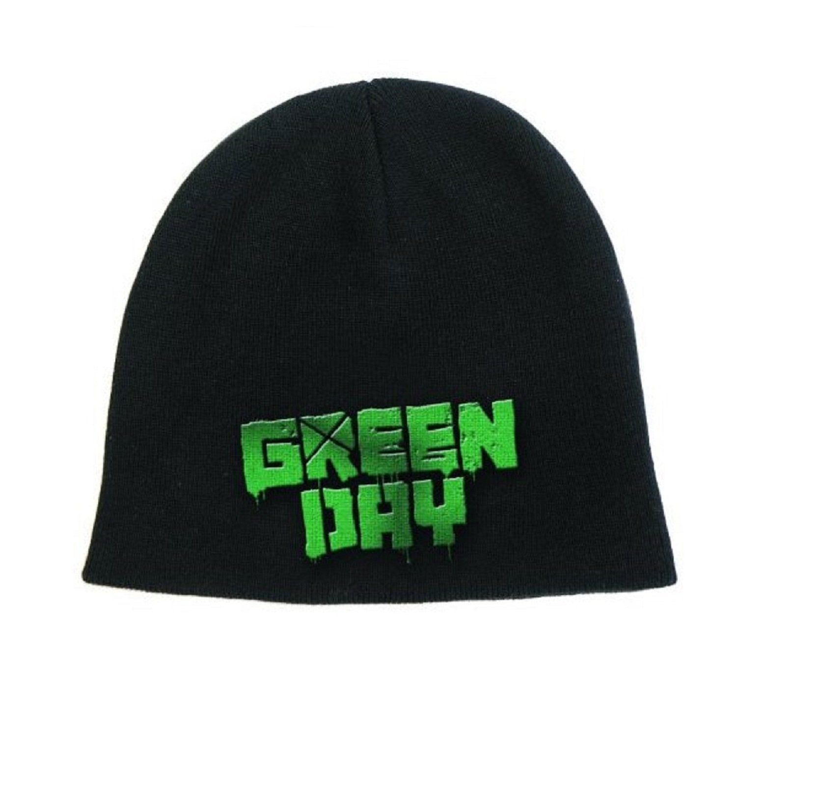 Green Day Men's Black Beanie Hat Cap Band Logo American Idiot Official Einheitsgröße