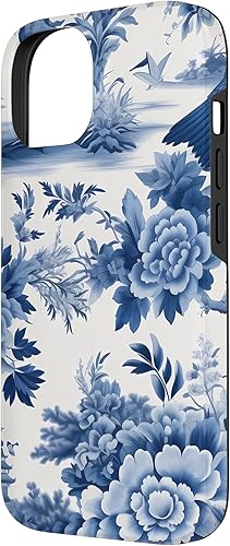 Miniatura 5 de Funda clásica para iPhone 12 Pro Max Chinoiserie botánica con diseño de pájaro floral y azul