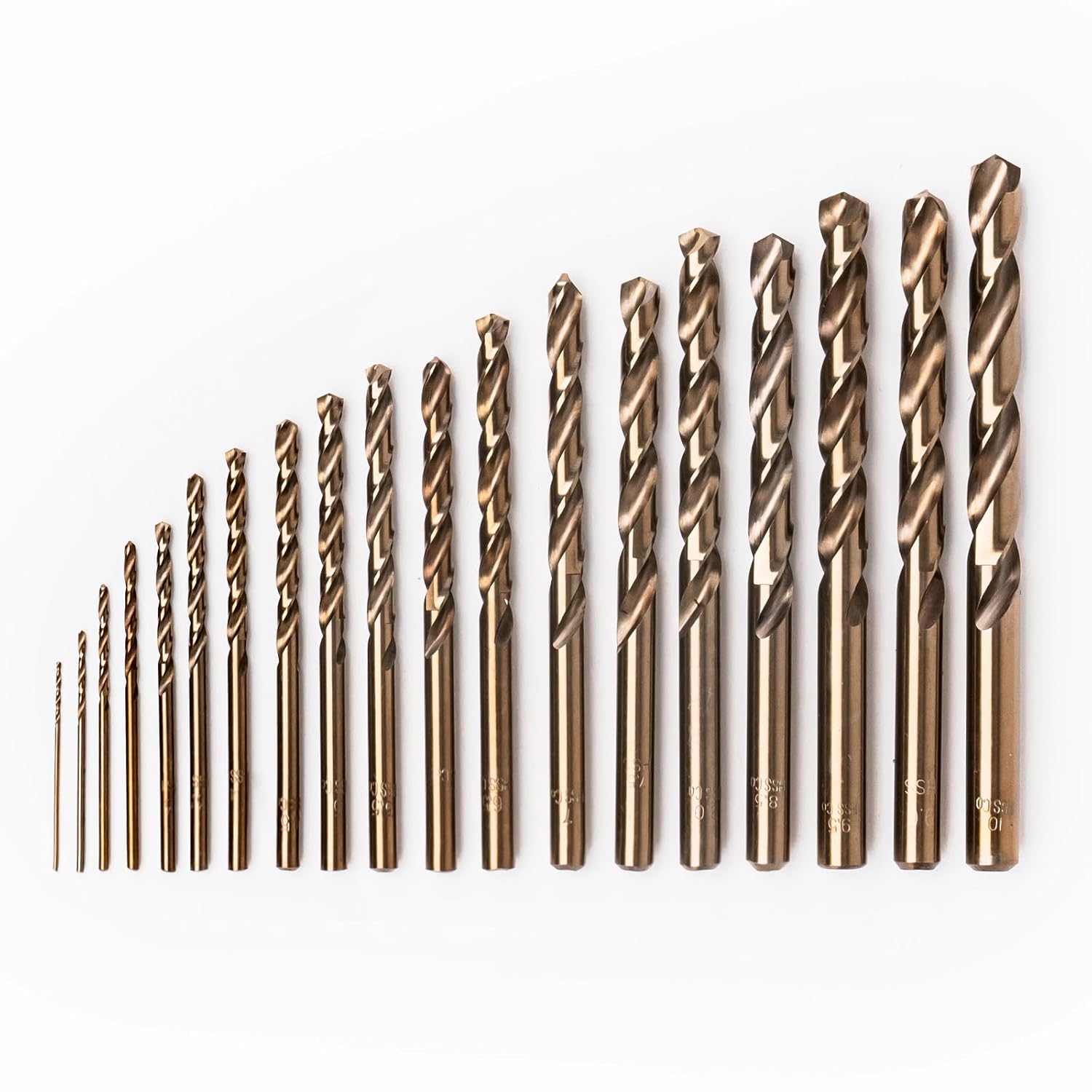 M35 Cobalt Metric Drill Bit Set, 135-Degree Metric Step Drill Bit, 1mm-10mm, 3 Steps Design Tip for Better Drilling Mental, Ideal for Stainless Steel and Hardwood,19PCS
