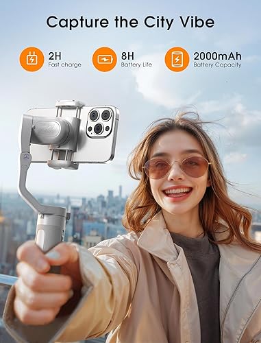 Miniatura 3 de hohem iSteady XE - Estabilizador de cardán para teléfono inteligente, cardán de teléfono de 3 ejes 2023, estabilizador plegable ultraligero para