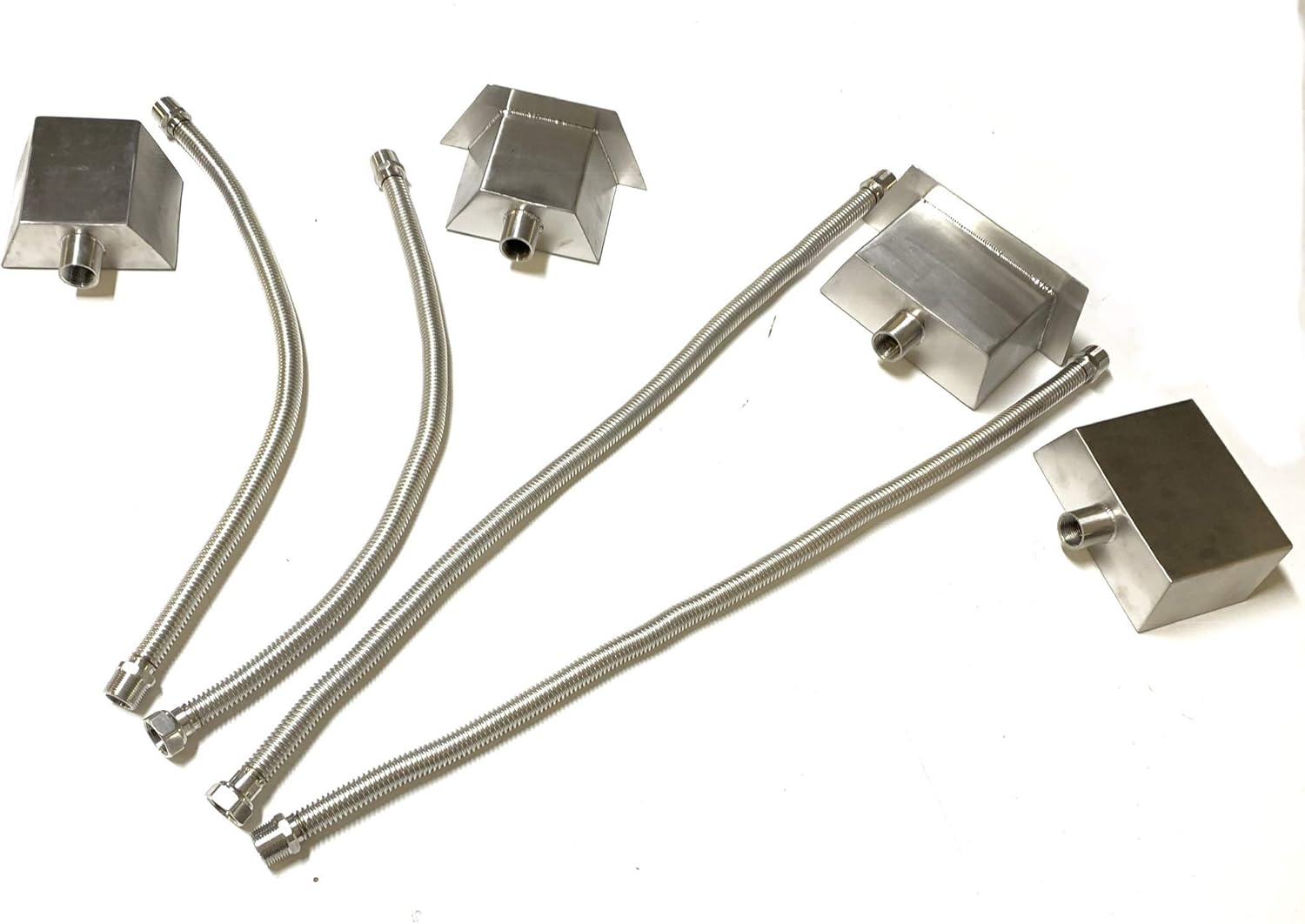EasyFirePits Stainless Water Scupper & 3/4" Ends Hose - Waterfall Spillway Kit (32.00, 32" MM Hose w/ SCUP24SL)