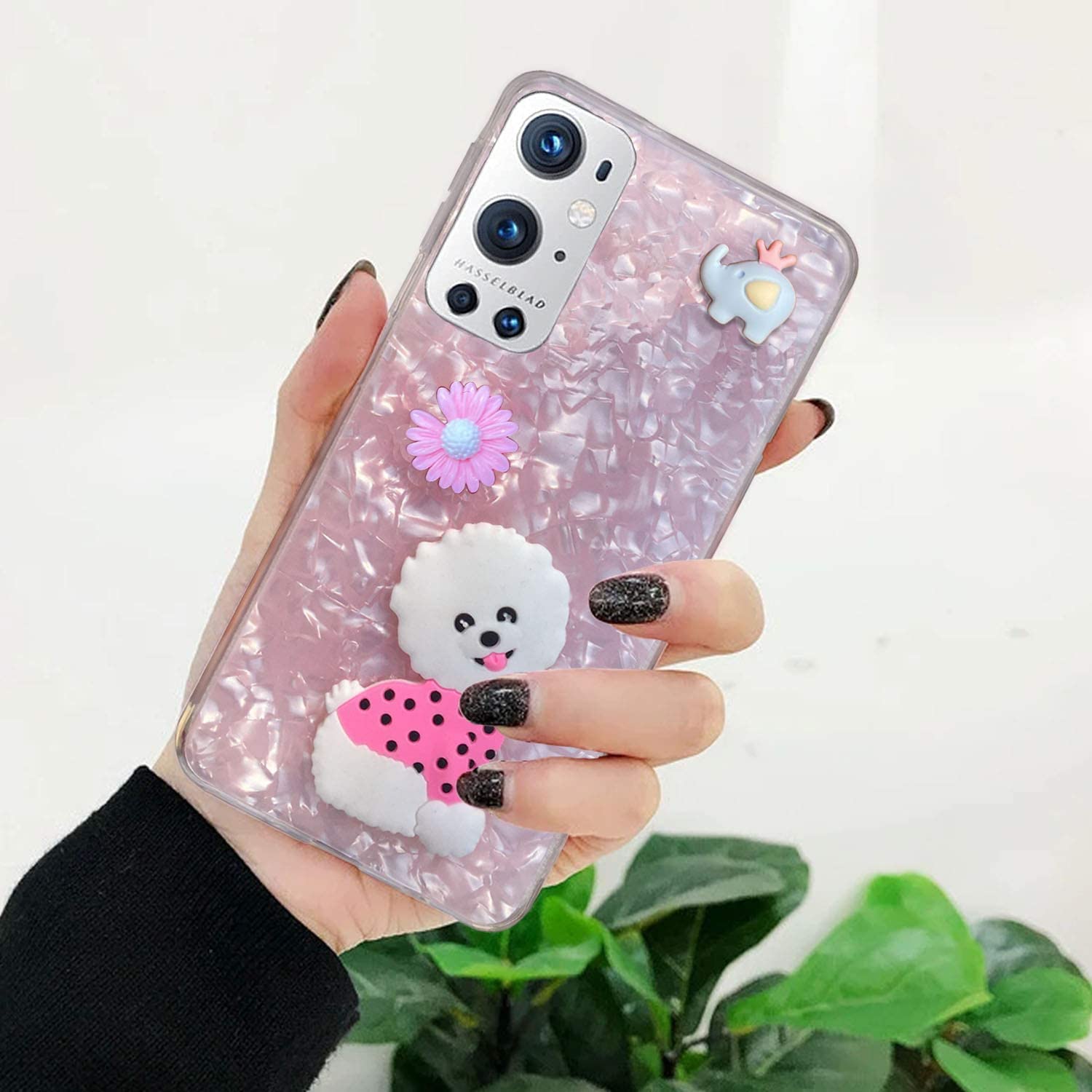 KC Back Cover for OnePlus 8T, Cute Lovely Cartoon Puppy on Pink Shell Soft Bumper Silicone Semi Transparent Case (Pink) (B08MTR3916) Amazon Price History, Amazon Price Tracker