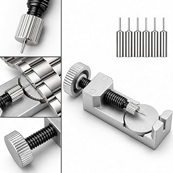 EFIXTK Watch Link Removal Kit, Watch Band Tool for Watch Bracelet Resizing,Adjustment -Watch Strap Pins Repair,Fixing,Replacement Set with 20 Spring Bars,20 Watch Cotter Pins