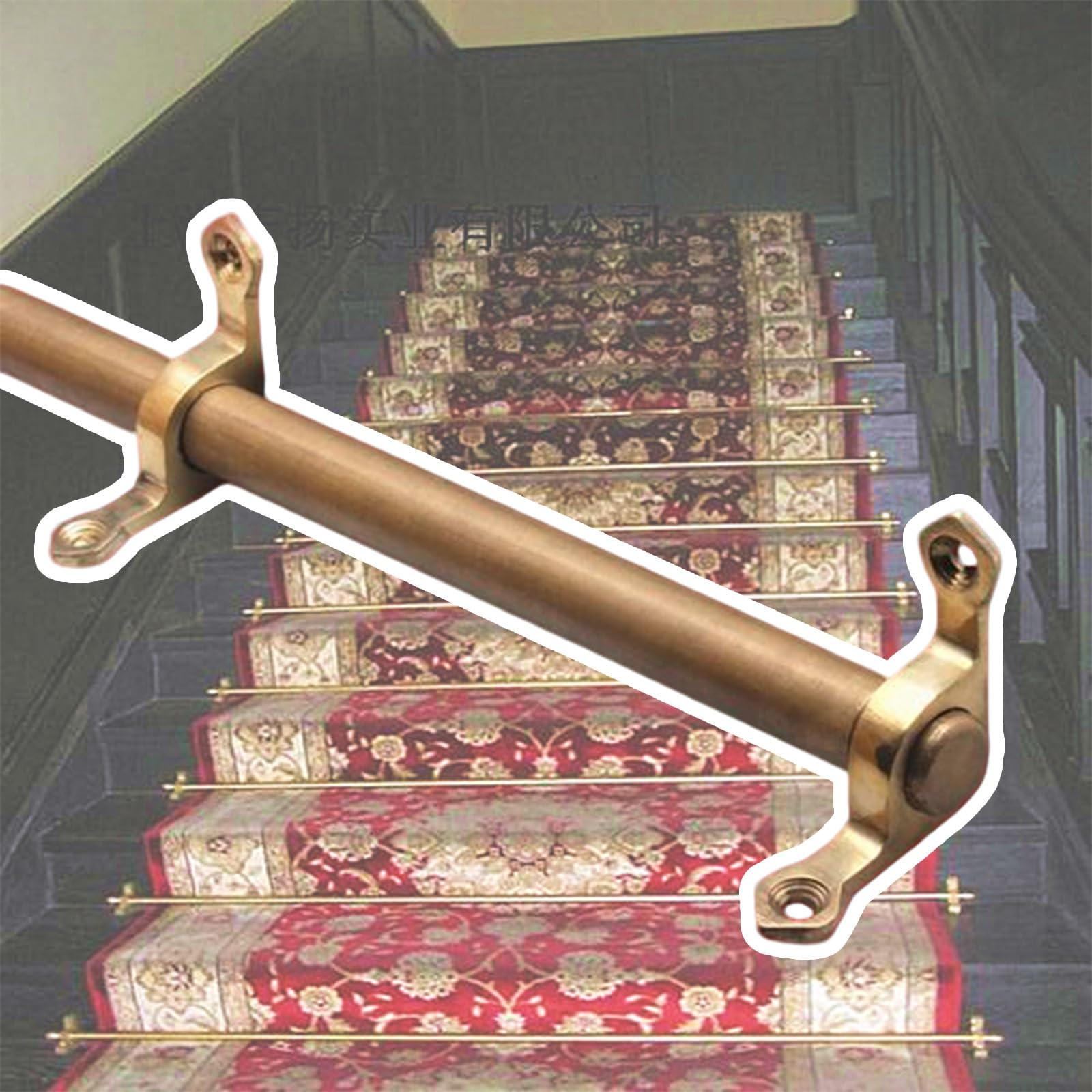 Tringles à Moquette D'escalier Barres De Fixation pour Tapis D'escalier, Tiges De Fixation en Laiton pour Tapis D'escalier, Tiges D'escalier, Installation Facile(15 pcs,L 30in/76cm)