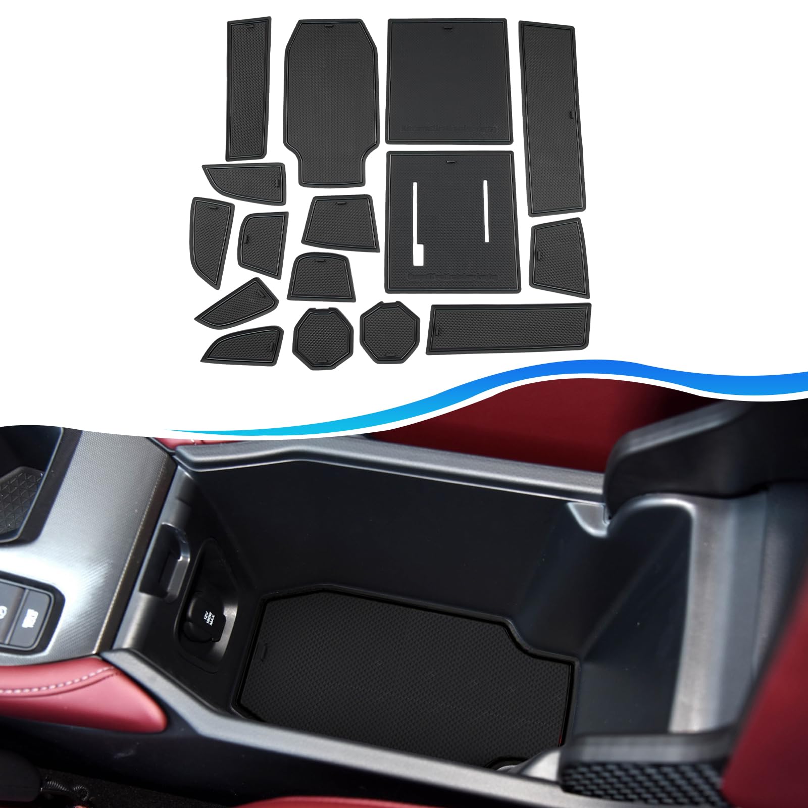 YANXS Car Door Slot Pad For MG HS, Interior Door Dust-Proof Non