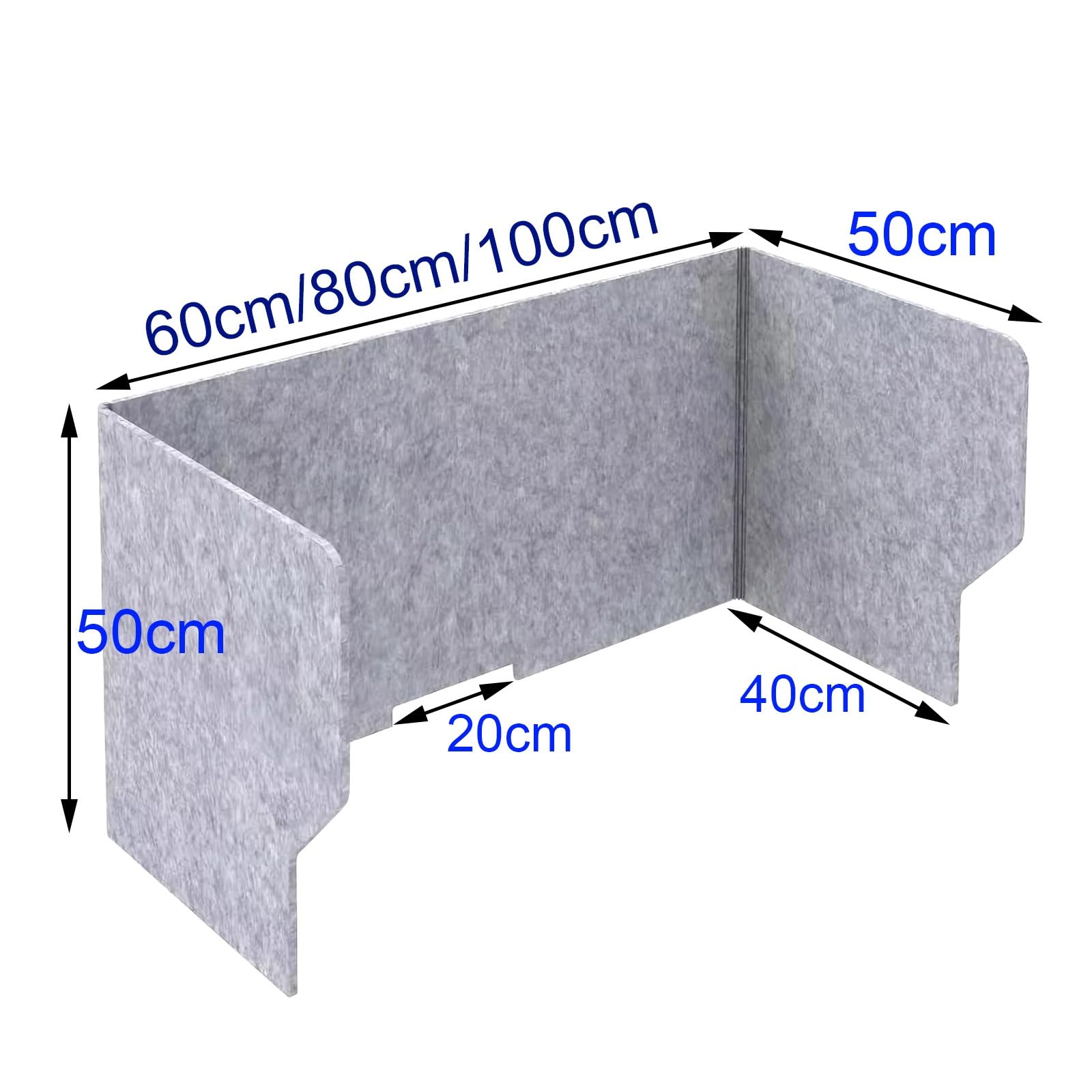 Séparateur de bureau acoustique pliable de 80 cm pour espaces de travail, réduction du bruit et absorption du son, cloison verte pour une meilleure intimité visuelle
