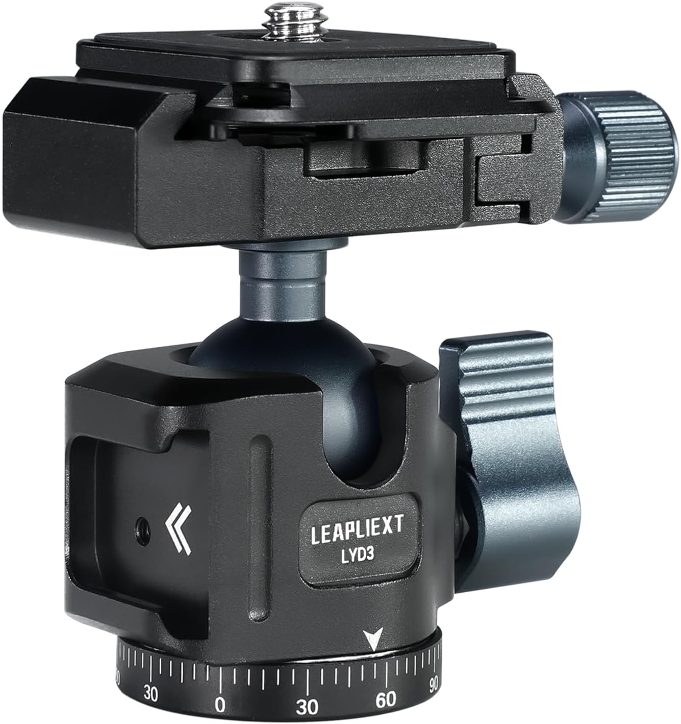 Arca-Swiss 360° Panoramic Ball Head, Aluminum Alloy, 1/4" & 3/8" Threads, 2.5KG/5.5LBS Load, 90° Tilt, Quick Release Plate for Tripod, Monopod, DSLR, Camcorder, Photography & Videography