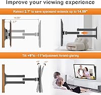 Vista 4 de (MA1330) - Soporte de pared para la mayoría de televisores LED, LCD y plasma de 13 a 32 pulgadas, Max VESA 3.937 x 3.937 in