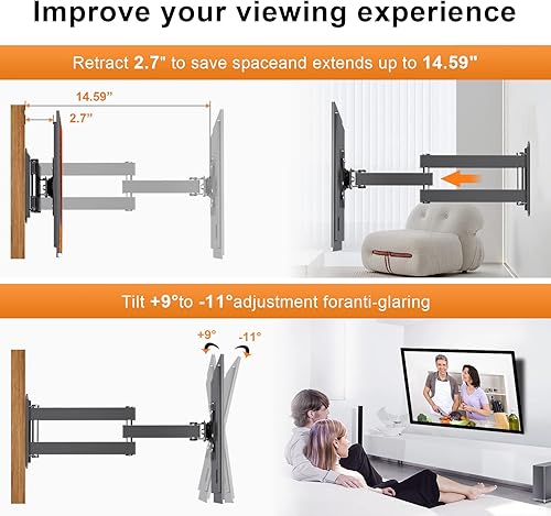TV Wall Mount, Bracket for Most 13-32 inch LED, LCD Monitor and Plasma TVs, Max VESA 100x100mm by XINLEI (MA1330)(2 Pack 13-32Inch Black)