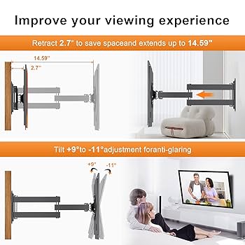 TVスタンド　ARTICULATING FLAT PANEL BRACKRT Amazon.com: Full Motion TV Wall Mount Bracket Articulating