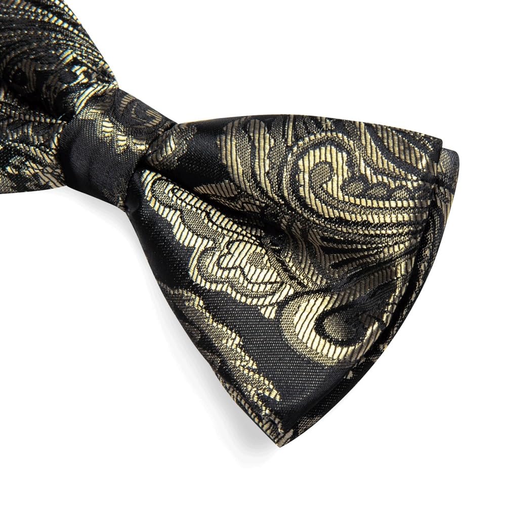 JFDBGU Pre-tied Bow Ties Adjustable Paisley Bowtie Shirt Decor Wedding Business Party Knots Men Cufflink