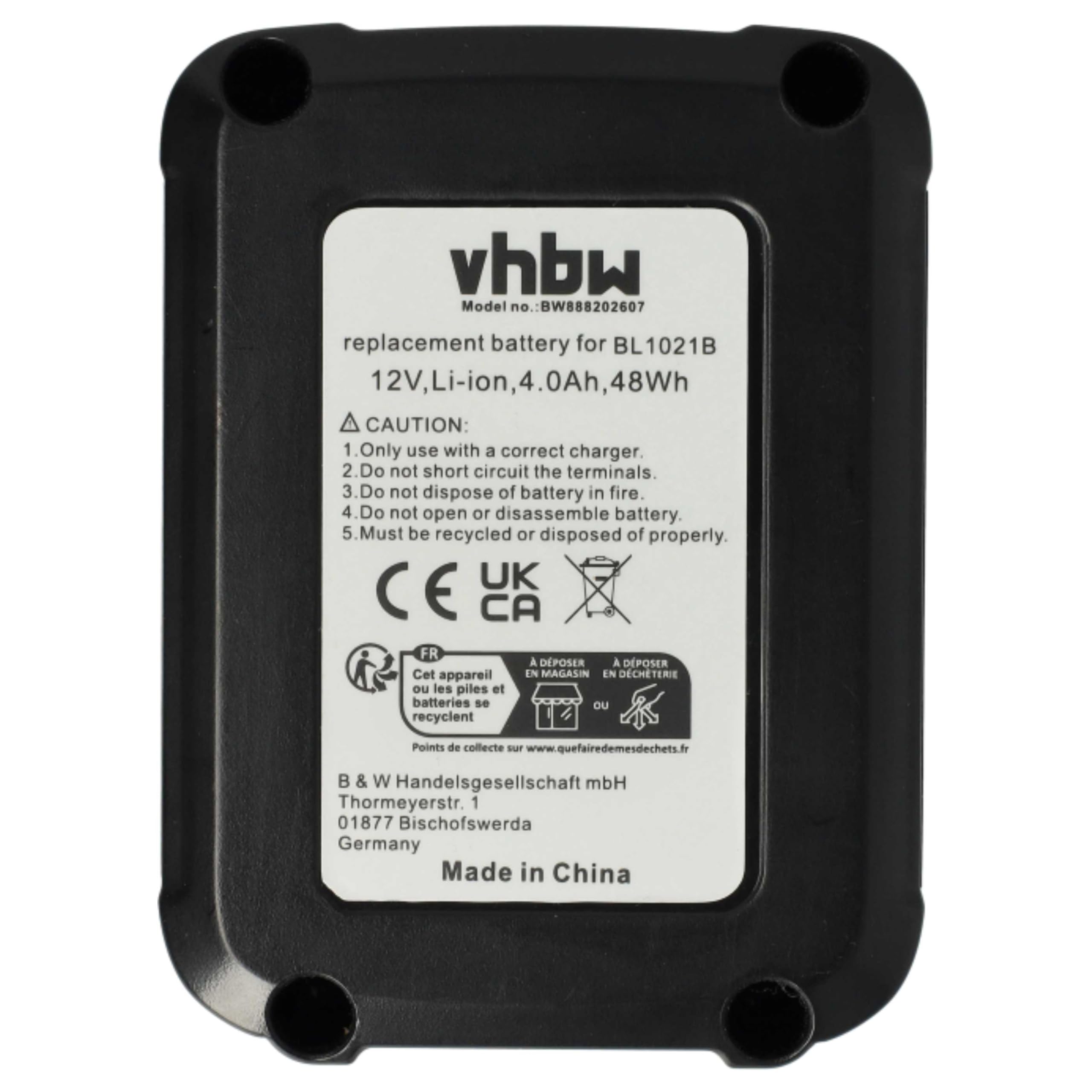 vhbw 2 x bateria kompatybilna z Makita TD111DWYE TL064D TL064 TD111DZ TD111DY1J TL064DSAJ TL064DSAE elektronarzędzia (4000 mAh, Li-Ion, 12 V)