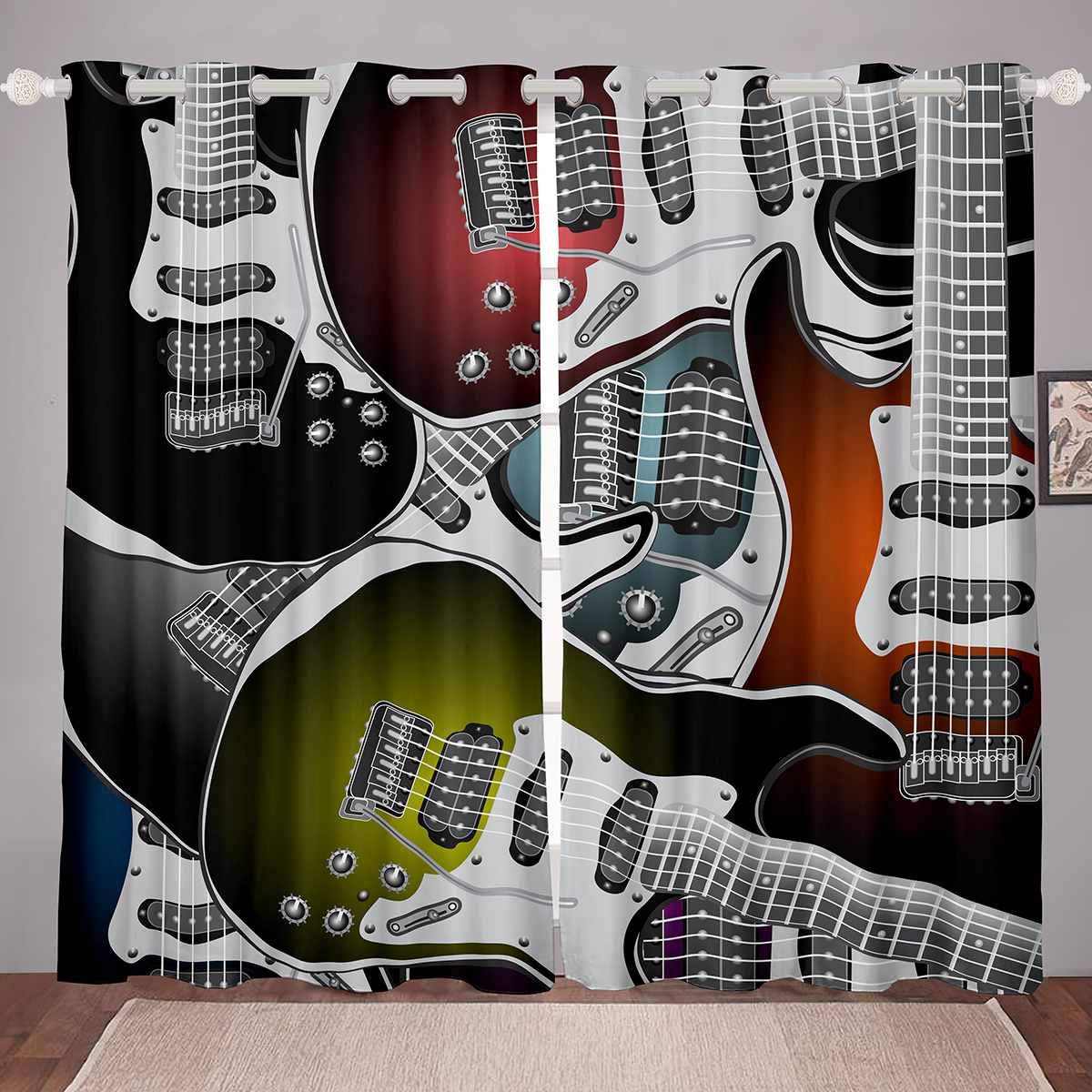 Popstar,adulti, musica rock, chitarre, per camera da letto, soggiorno,per la casa, motivo musicale, W66 x L90