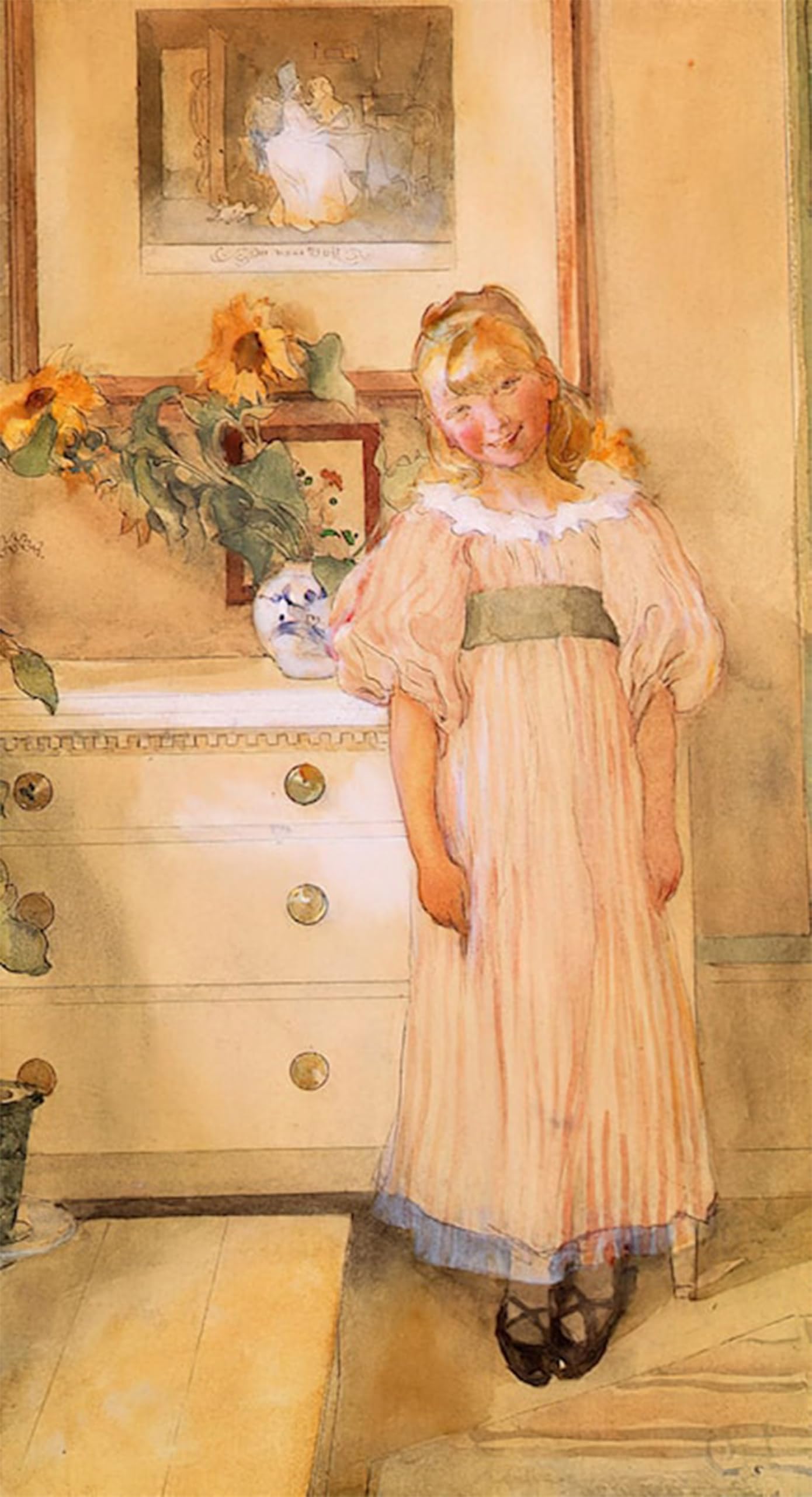 POSTERIIk Famous Animal Posters Vintage Picture Solrosorna by Carl Larsson Modern Wall Decor for Home Decor 60x90cm