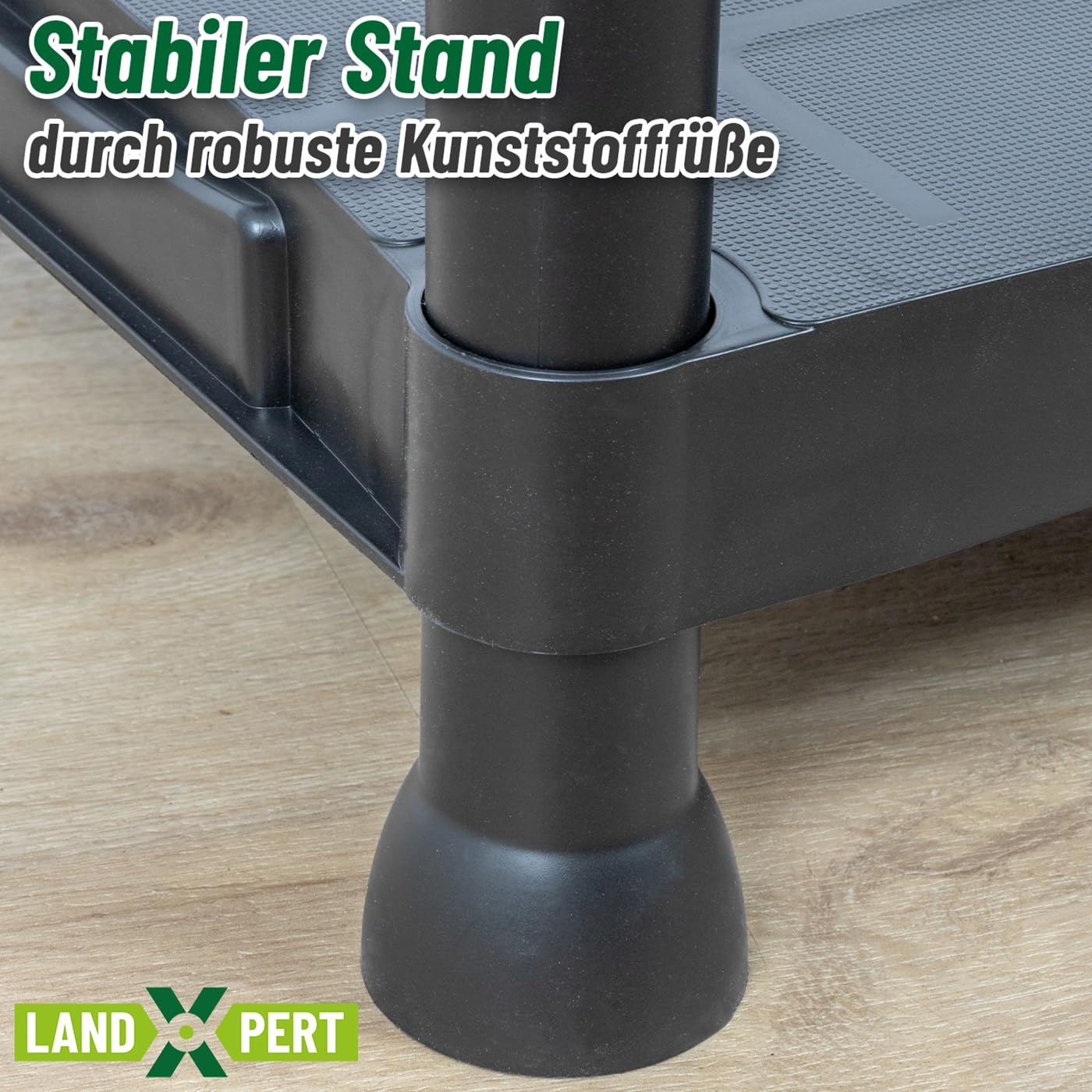 3X Kunststoffregal 4 Ebenen 61x31x131cm Schwarz Steckregal Lagerregal 100kg Tragkraft
