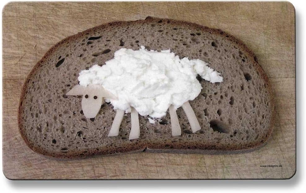 Inkognito 68012 "Sheep Breakfast Board 23 x 14 cm Artist: Inkognito© Anna Zimmermann Dies & Das Kitchen & Breakfast Breakfast Board Chopping Board