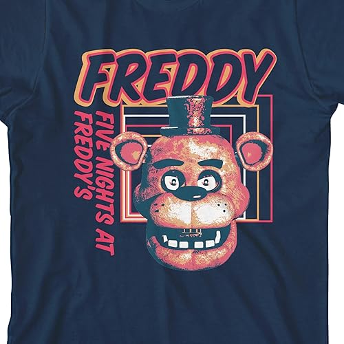 Miniatura 2 de Five Nights At Freddy's Freddy Head Camiseta azul marino para niño