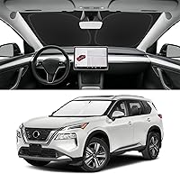 Vista 96 de Parasol de parabrisas de ajuste personalizado para Nissan Titan 2017-2024, bloquea los rayos UV y el calor, parasol de ventana delantera, fácil