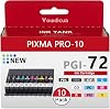 Pgi-72 Pgi72 Ink Cartridges High Yield Replacement for Canon pgi 72 Ink Cartridges Pixma Pro-10 Pro-10s Printer 10 Pack MBKPBKCMYPMPCRGYCO