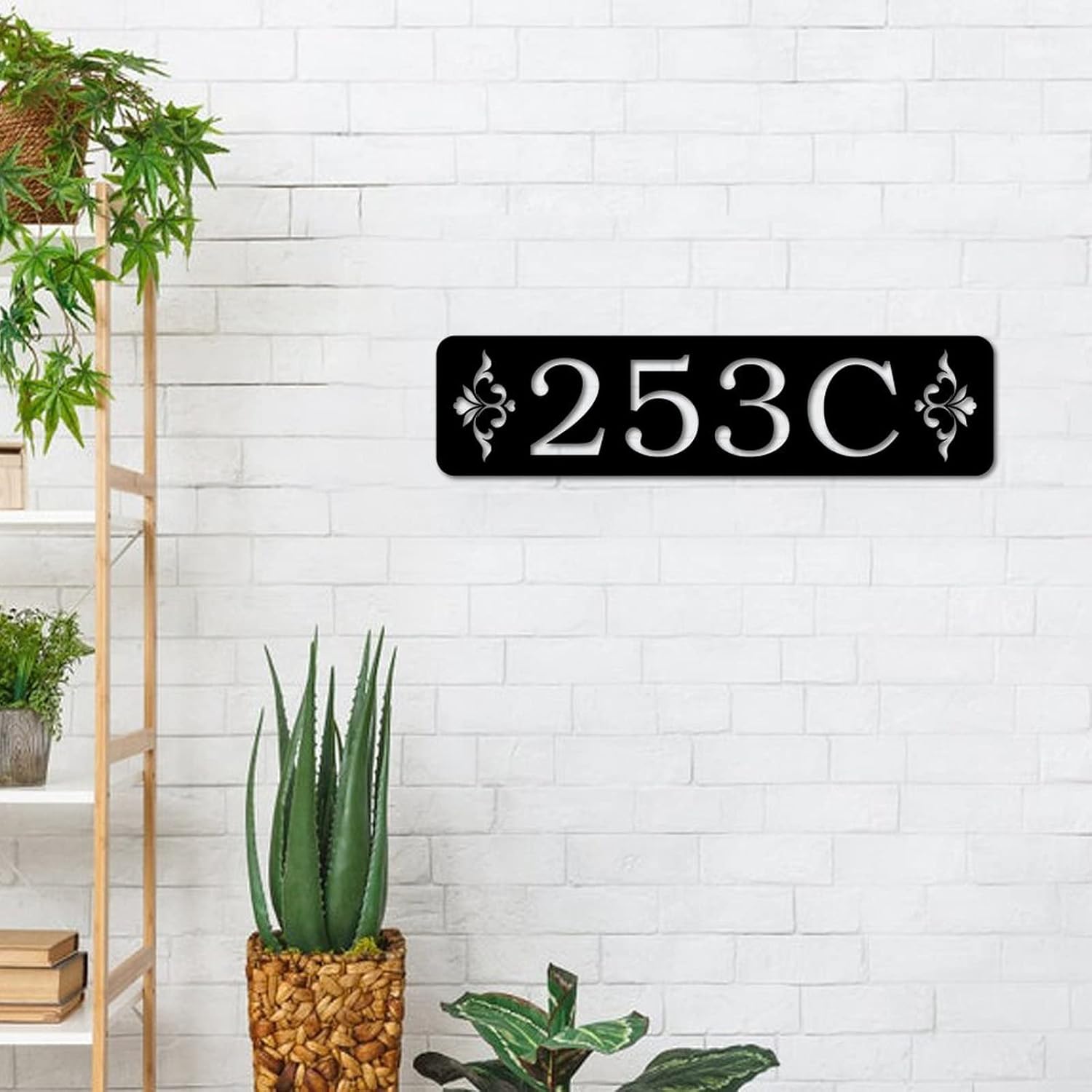 Metal Wall Decor Sign Personalized Address Sign Door Hanger Outdoor Metal Mailbox Number Sign for House Home Hotel Office Farmhouse Wall Art Housewarming Gift