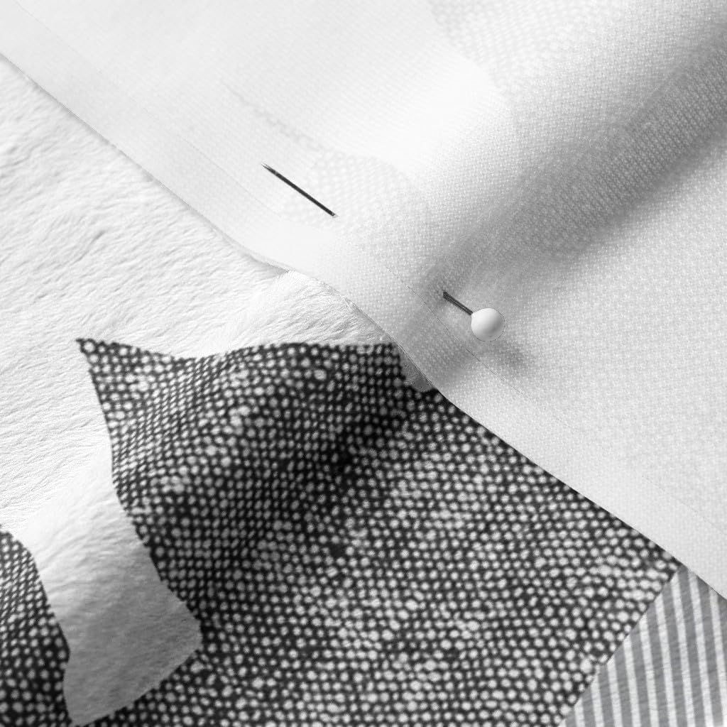 Spoonflower Fabric - Elephant Wholecloth Cheater Quilt Top Love Patchwork Plaid Gray White Printed on Minky Fabric by The Yard - Sewing Baby Blankets Quilt Backing Plush