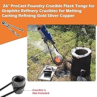 Vista 2 de Pinzas para frasco de crisol de fundición ProCast de 26 pulgadas para sostener crisoles de grafito para fundición de fusión, refinación de oro