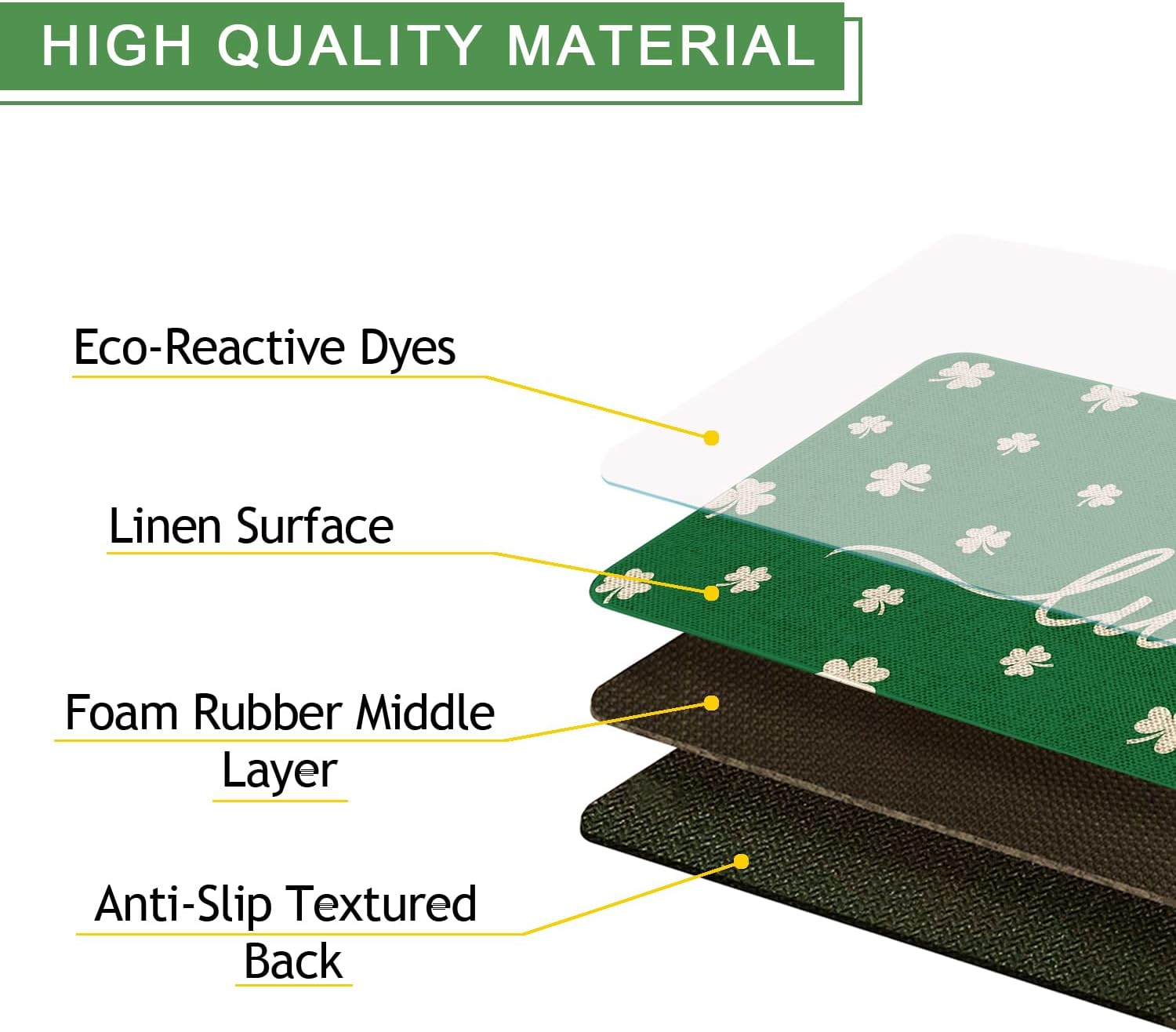 St. Patrick's Day Welcome Doormat 30x17 Inch St Patricks Lucky Shamrock Door Mat for Indoor Outdoor Entrance Non-Slip Washable Floor Mats St. Patricks Day Home Decor Rugs