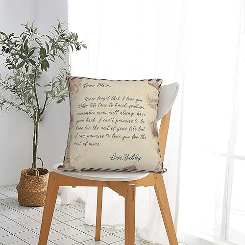 Miniatura 2 de Funda de almohada inspiradora personalizada con texto personalizado para cama, sofá, funda de almohada inspiradora para mamá de hija, hijo,