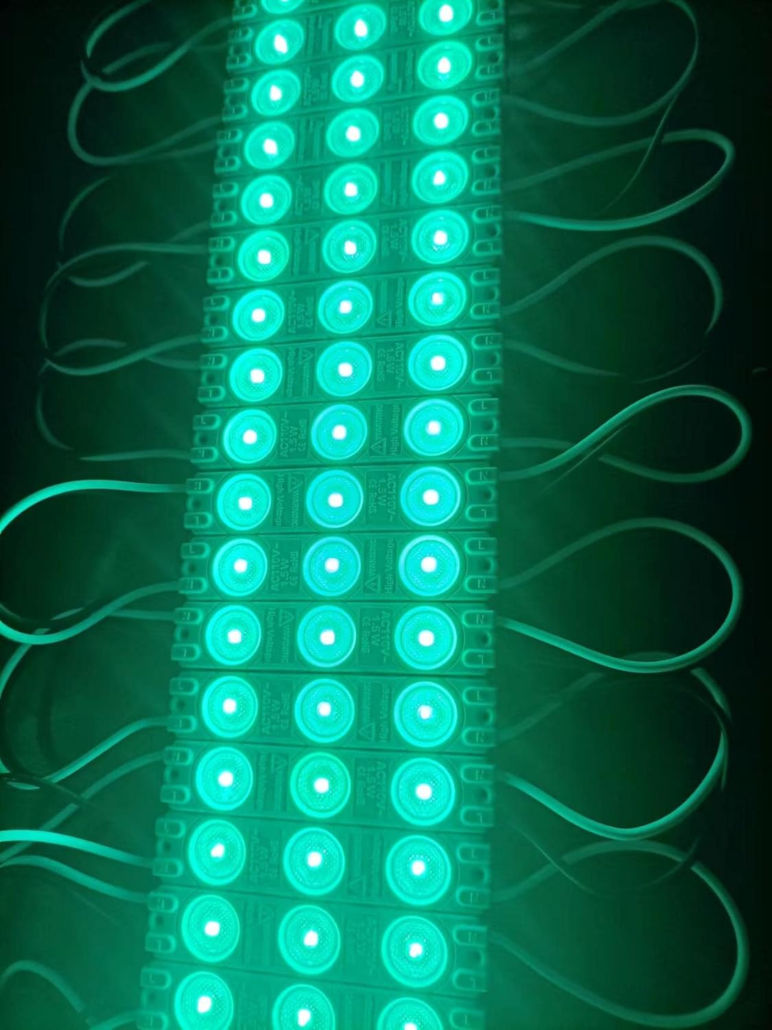 100pcs 110V AC LED Module White 1.5W Decorative Light for Letter Sign Advertising Signs with Tape Adhesive Backside