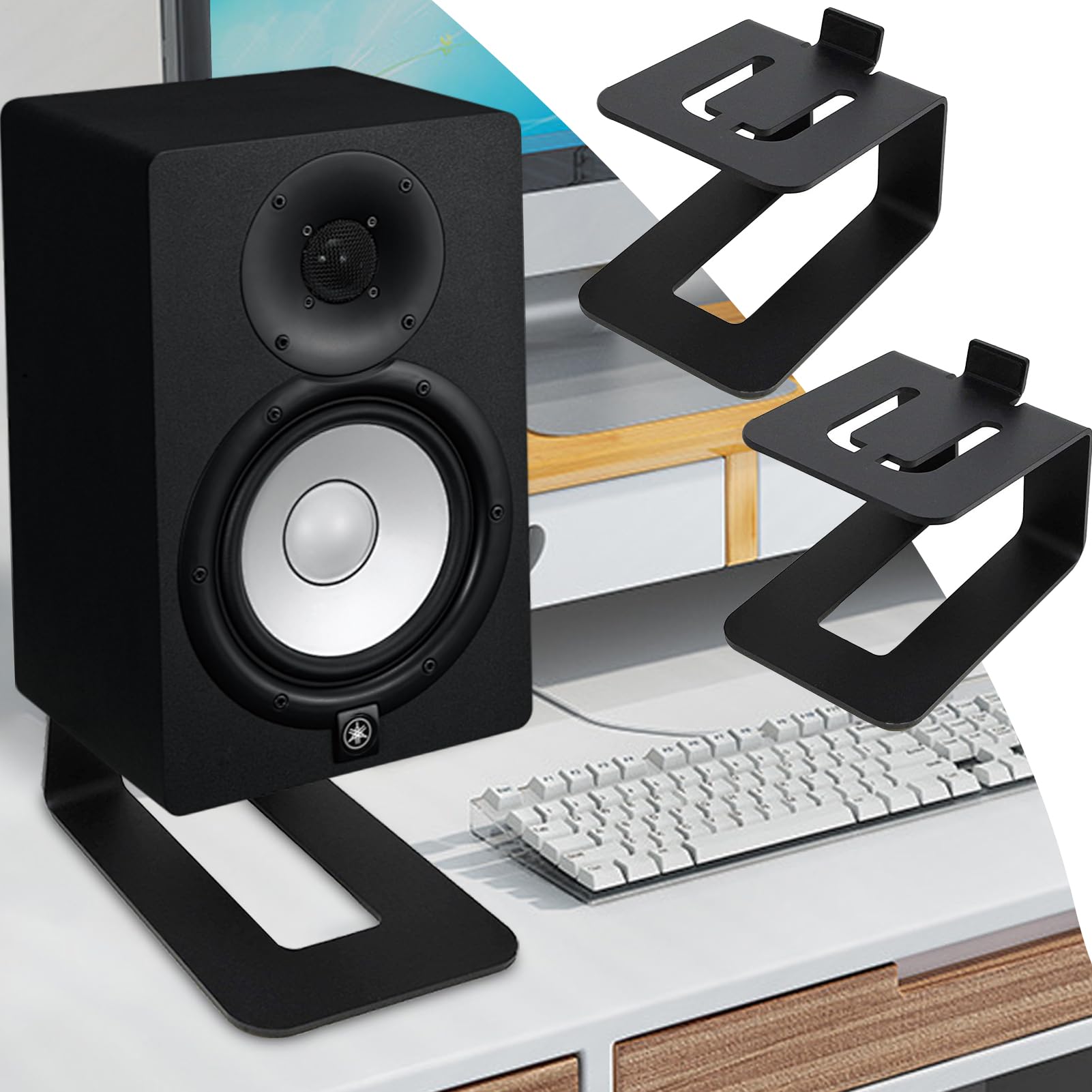 Supporti per monitor da studio, in acciaio al carbonio, supporto per