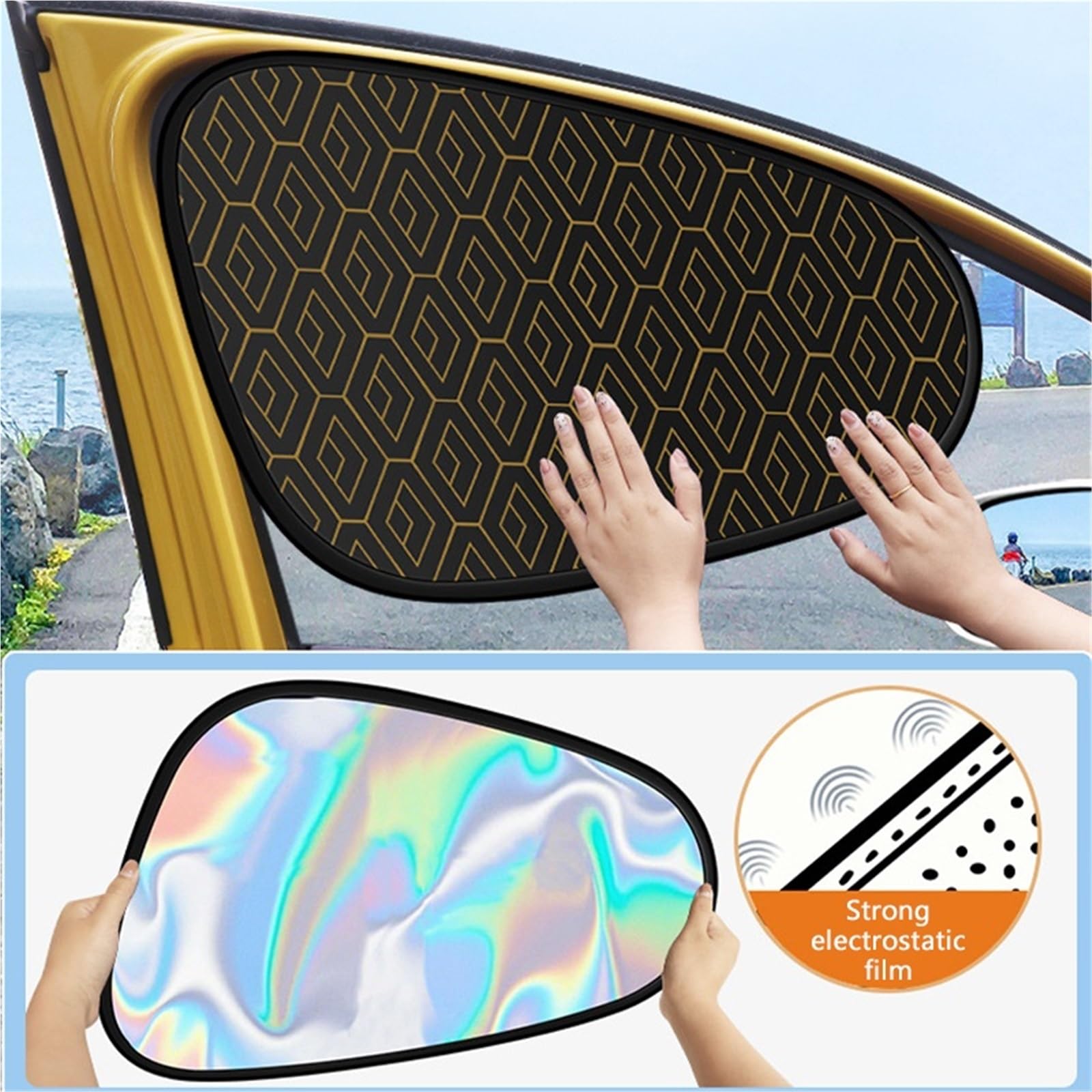 Side Window Sunshades Auto-Sonnenschutzabdeckung Sonnenblende Auto Netz | Auto-Universal-Seitenfenster-Sonnenschutz, Abweisendes Moskitonetz