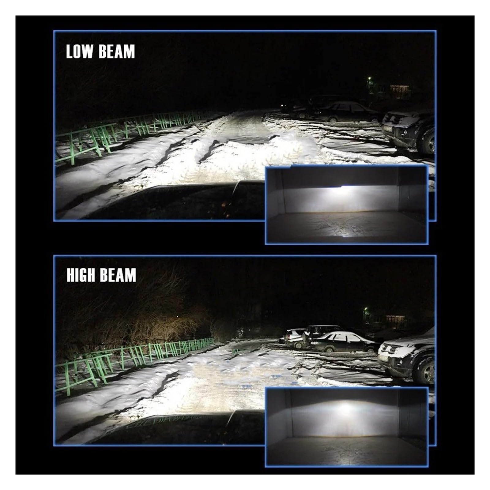 Faro ojos de ángel LED Angel Eyes Halo 2,5 Pulgadas Lente Proyector Bi-xenón Devil H4 H7 Faro Retroadaptado H1 Lámpara Xenón Personalización Faros Angel Eyes para coche(White Blue)