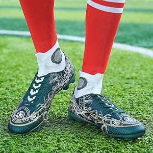 Amazon | [DZXZ] サッカースパイク ハイカット メンズ HG/AG/FG 土用