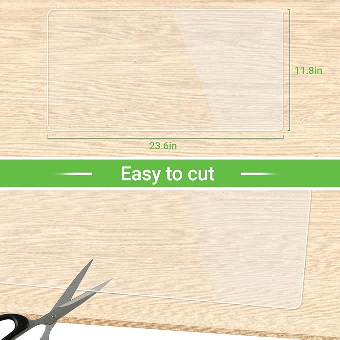 Alfombrilla Protectora de Escritorio Transparente JIAERSLY 60x30 cm miniatura 2