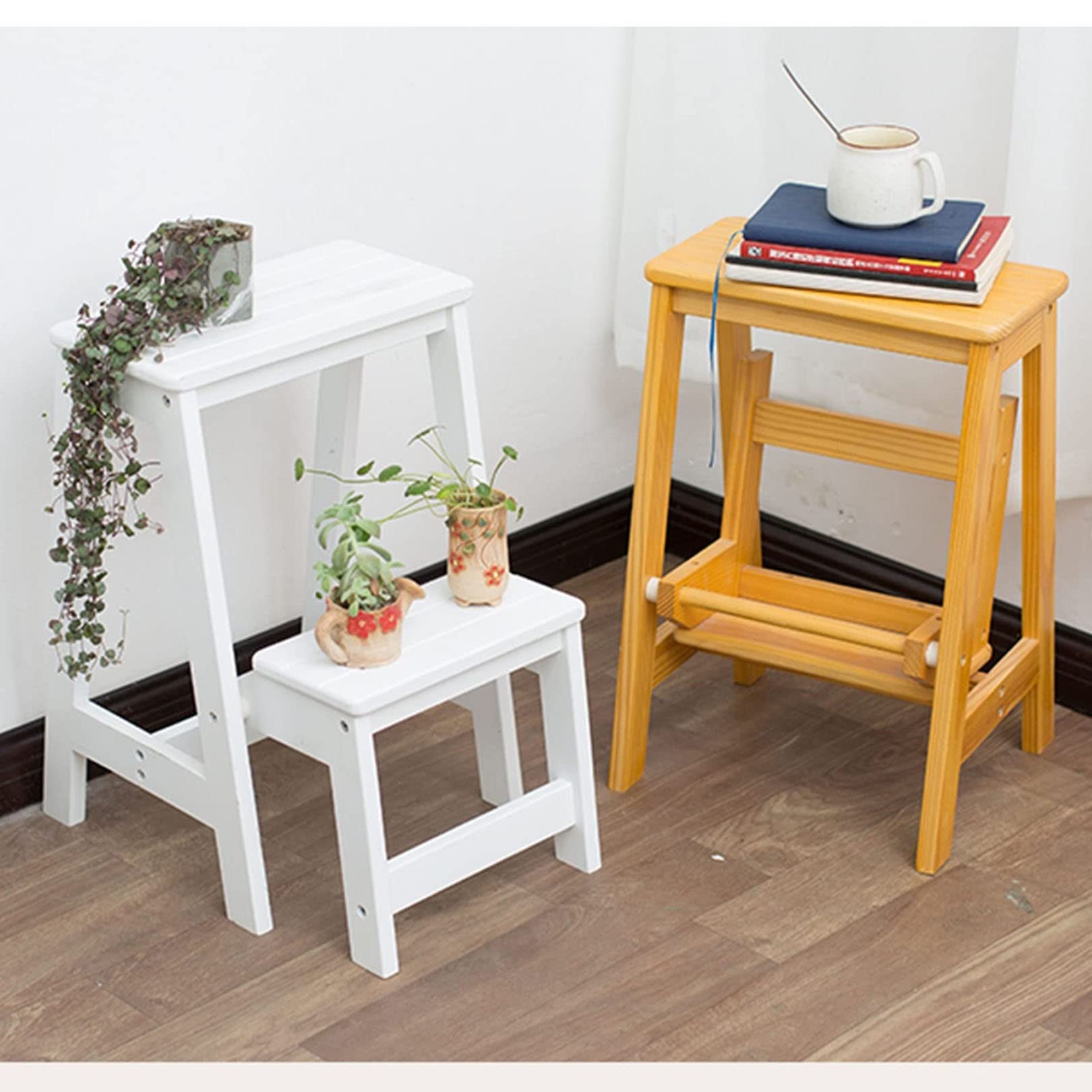 Silla de escalera plegable taburete de de 2 taburetes pequeños per torte banco de zapatosestante de flores escalón de cocina escalera de seguridad anslizante per el hogar y l