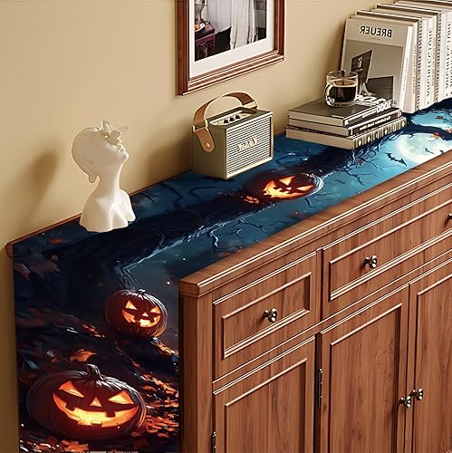 Miniatura 127 de Juego de manteles individuales y camino de mesa de muñeco de nieve y árbol de Navidad, 7 piezas (1 camino de mesa + 6 manteles individuales), diseño