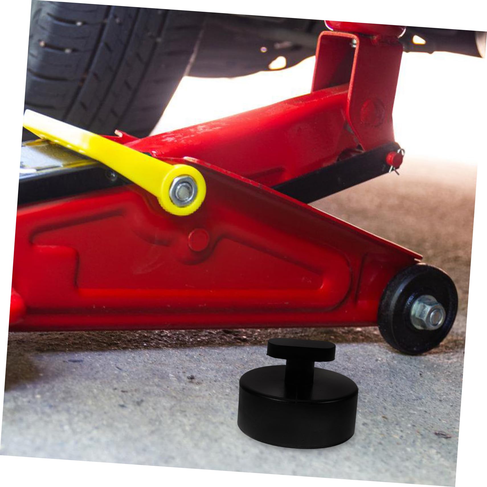 NUOBESTY 4 Set Blocco Di Gomma Ascensore Per Auto Martinetto Di Sollevamento Cuscinetti Per Martinetti Da Pavimento Accessori Per Auto Tampone Gomma Da Cancellare Nero 4 Pezzi*4