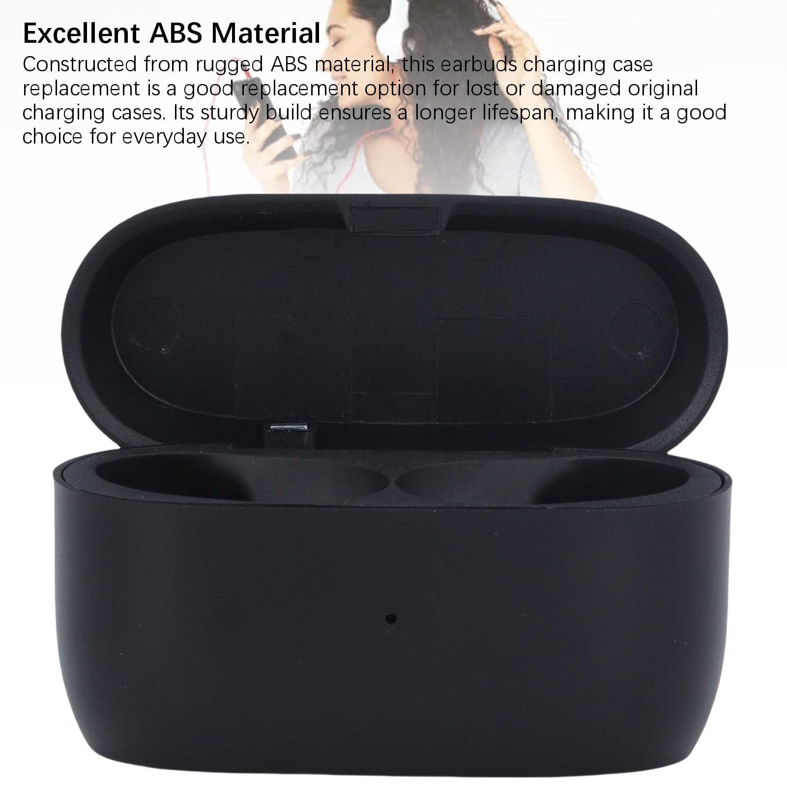 Jiawu Custodia di Ricarica per Auricolari Wireless 75t 700mAh, Protezione Affidabile vestibilità, per L'uso Quotidiano, Materiale ABS