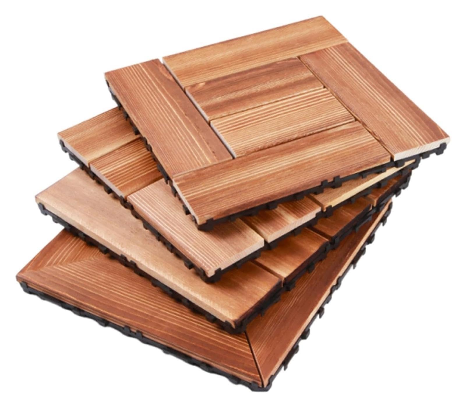 Azulejos de madera for terrazas patio entrelazados
