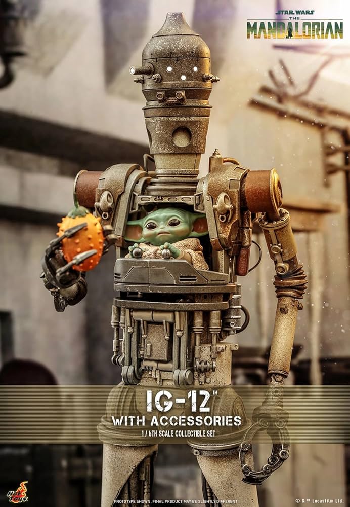 Amazon.com: Hot Toys TMS104 Star Wars IG-12 and Grogu with