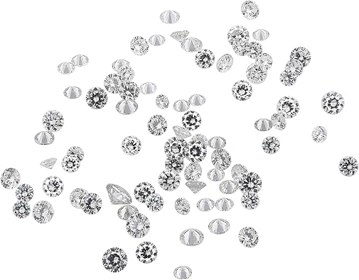 REAL-GEMS Natural Loose Diamond Wholesale Lot 8pc 2.5mm 0.5cts VS1 Clarity EFG Color Excellent Round Cut Natural Diamond Perfect for Jewelry Making