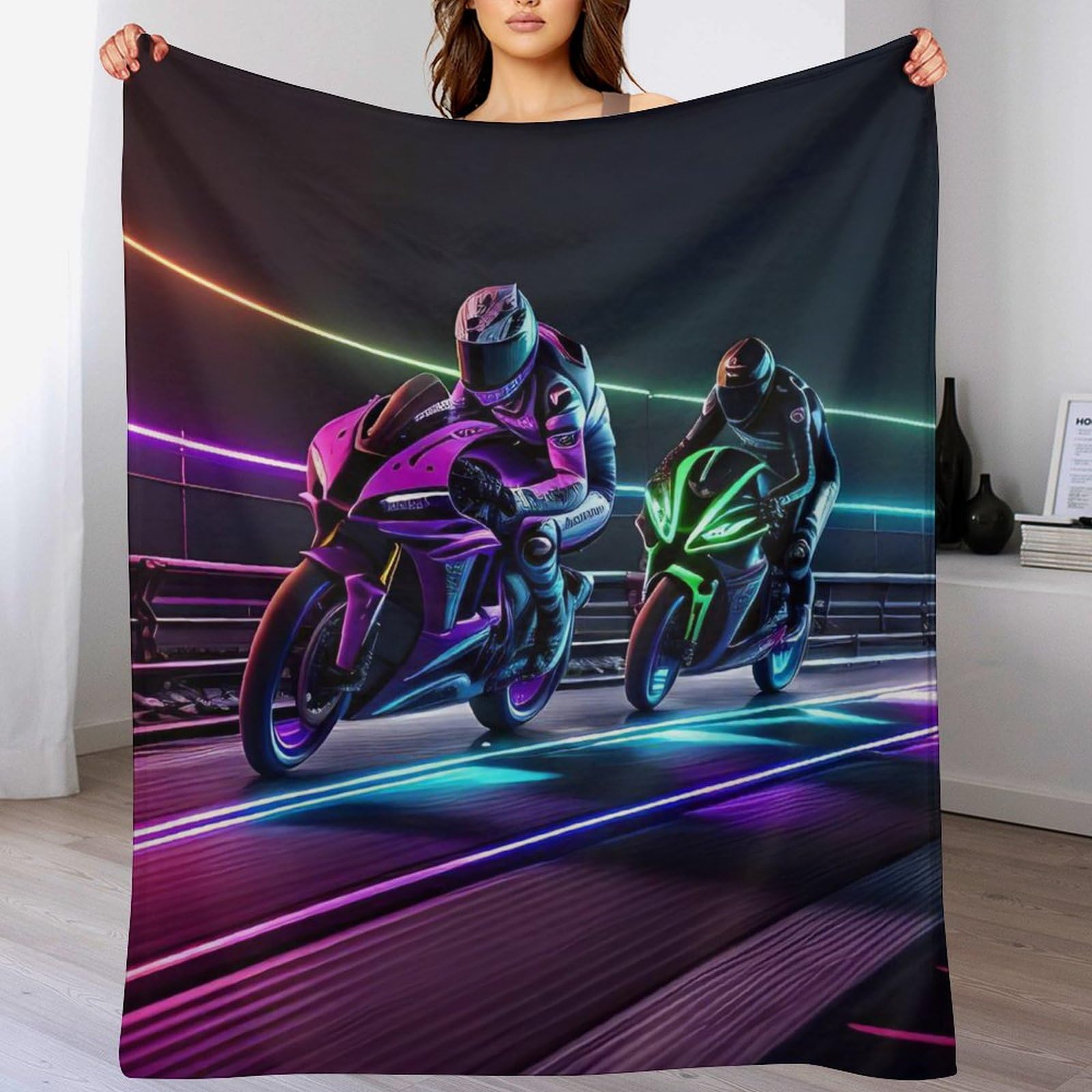 Couverture de moto en flannel polaire pour des soirées cocooning sur le balcon ou lit
