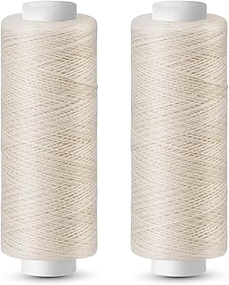2 Stück 200 yards Nähgarn, Beige 402 Polyestergarn für Nähmaschinen, Handnähen und Sticken