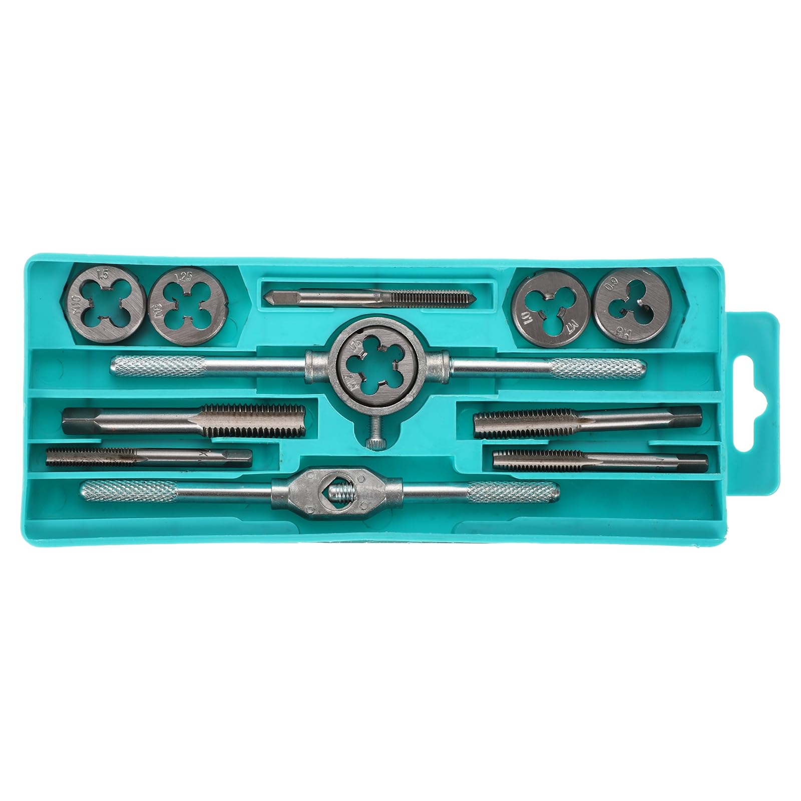 Tap And Die Set, 12pcs M6-M12 Screw Nut Thread Taps Dies With Wrench Handle Hand Tool Kit