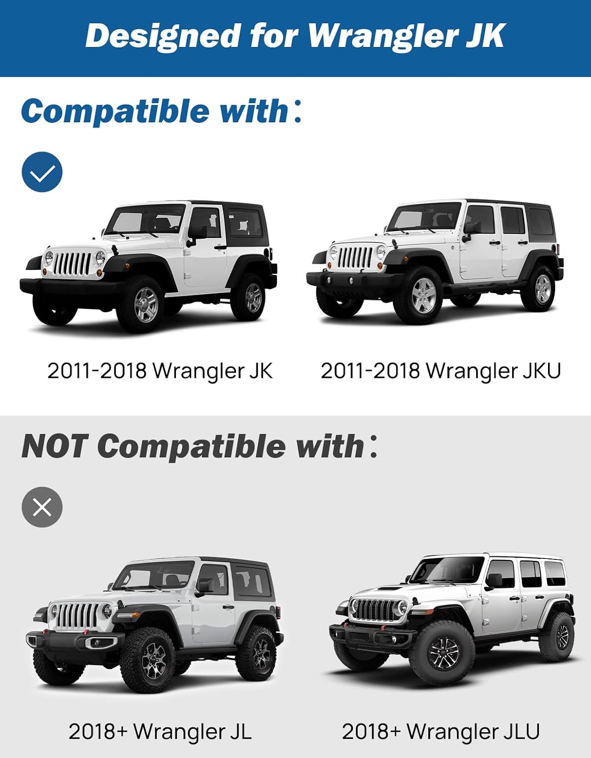 JOYTUTUS Magnetic Phone Holder Compatible with 2011-2018 Wrangler JK(Not Fit 2018 Wrangler JL), Dash Multi-Mount Phone Holder Kit w/Storage Tray Interior Accessories