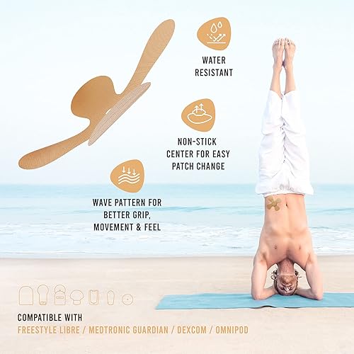 Miniatura 2 de Not Just A Patch X-Patch - Parches con sensor CGM (paquete de 20), resistentes al agua, Omnipod 5 parches adhesivos, duraderos para un estilo de