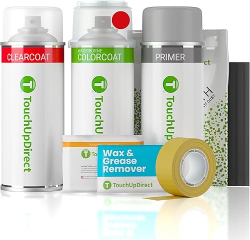 Miniatura 279 de TouchUpDirect 32J - Aerosol de pintura de retoque de obsidiana negra perla metálica compatible con Subaru Exact Match - Kit platino
