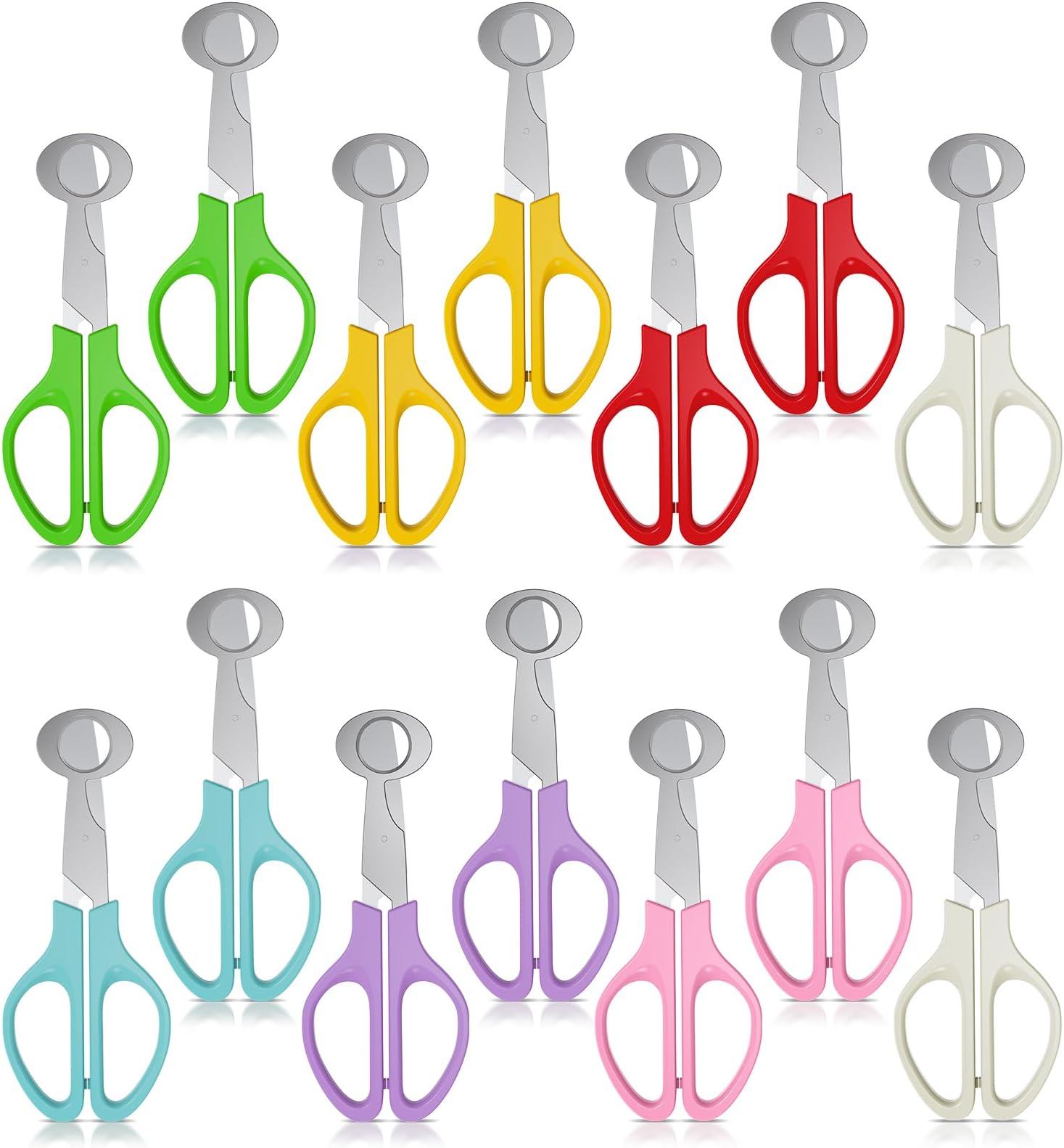 14PCS Quail and Pigeon Egg Scissors - Stainless Steel Cutter and Opener Kitchen Shears Tool (7 Colors)