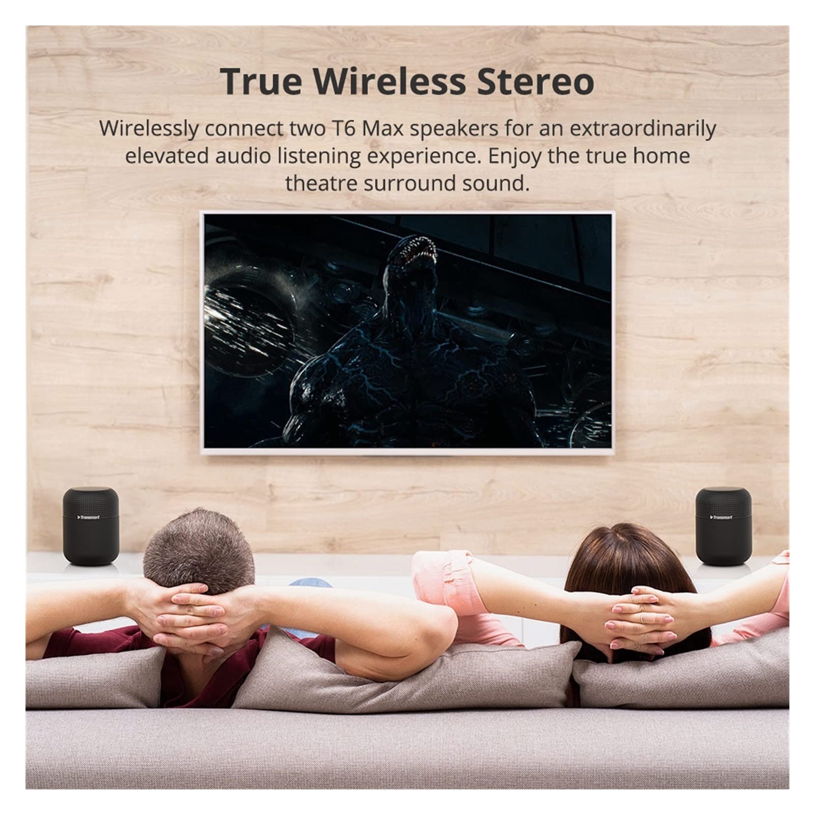 Głośniki Max for Bluetooth Głośnik 60W Głośniki Kina domowe Kolumna Bluetooth z asystentem głosowym, IPX5.Do podróży na świeżym powietrzu